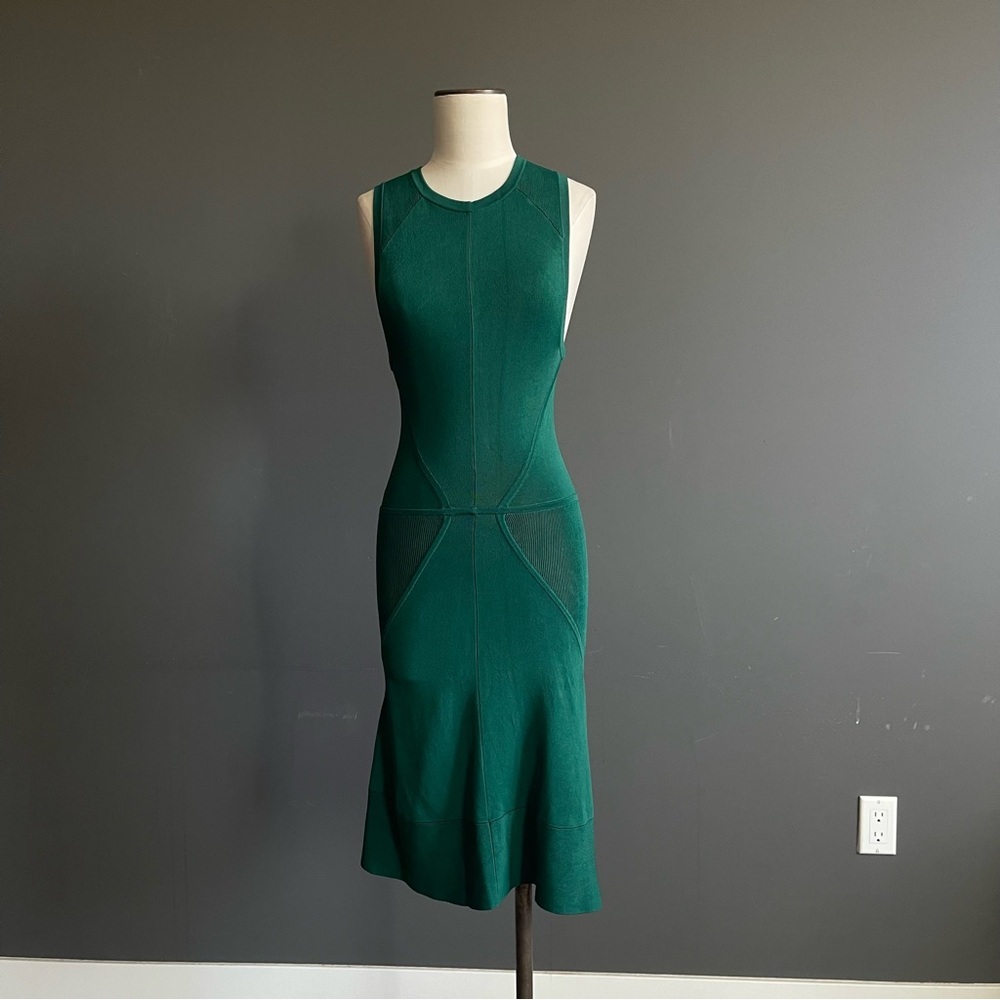 A.L.C. Emerald Bottega Green Midi Dress Old Money Quiet Luxury Chic Minimalist